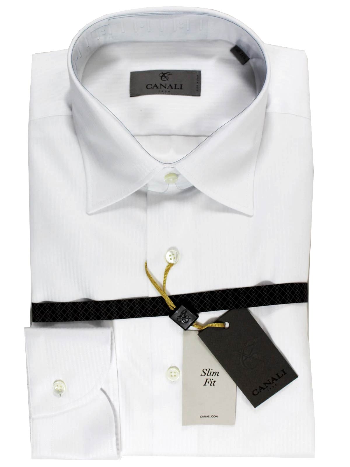 Canali Dress Shirt White - Slim Fit 44 ...